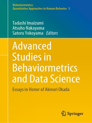 cover image of Advanced Studies in Behaviormetrics and Data Science